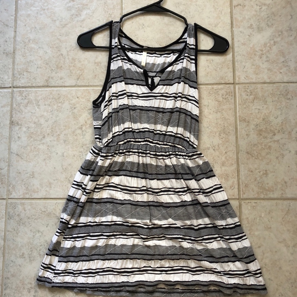 Black and white stripped dress